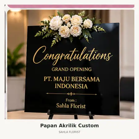Papan Bunga Akrilik Tebet